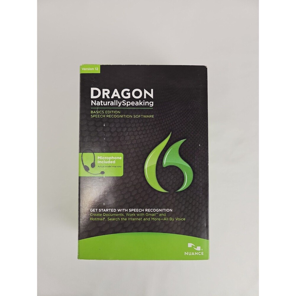 Nuance Dragon NaturallySpeaking 12 Basics (Retail) (1 User/s) - Full Version for